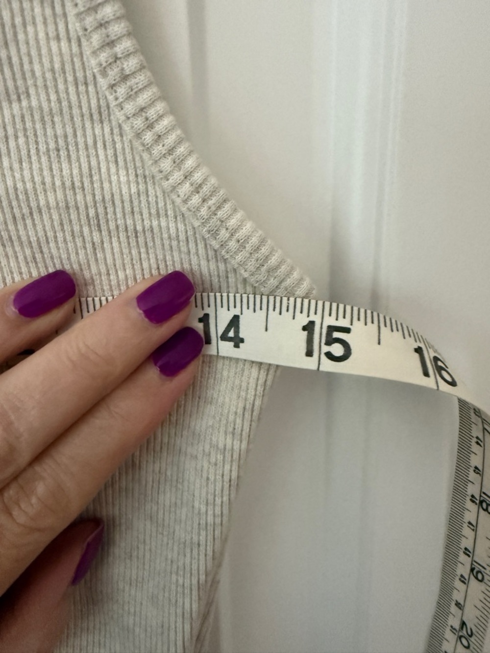 NY Collection Cream Ribbed Tank Top - Picture 4 of 4